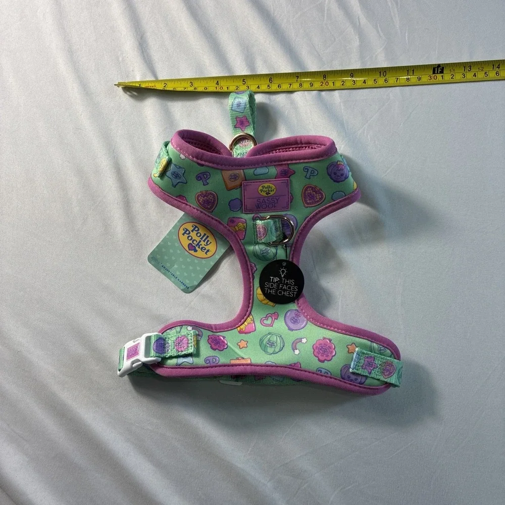 Sassy Wolf Soft Adjustable Dog Harness Retro Polly Pocket Design Size‎ S New